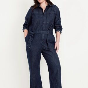 Dark Blue Denim Jumpsuit